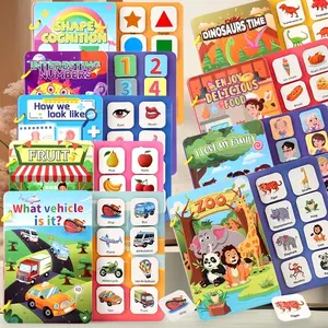 Animal/Food/Color Pattern Quiet Book, 1 Set Educational Learning Activity Book, Sensory Toys, Kindergarten Teaching Toys, Best Gift for Children