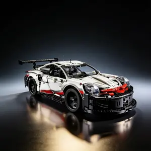 1:10 scale  1580 pieces of 911Rsr technology racing block model car MOC block adult birthday gift toys Building Blocks Model