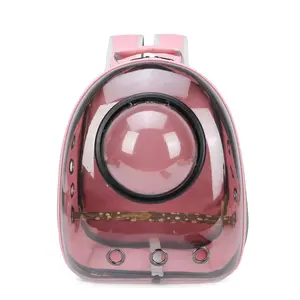 Small Bird Backpack Pet Parrot Carrier Outdoor Transparent Birdcage Large Portable Ultra Light Pet Supplies PVC 32x41cm Space Capsule Multiple