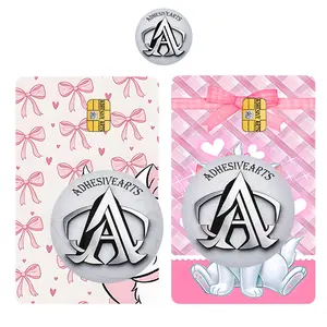 AdhesiveArts Cute Cat Debit Card Skins Decals High Quality Vinyl for Customization and Personalization with Pink Bow Design