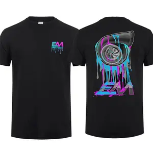 EM Turbo Boost T-Shirt, Neon Drip Turbocharger Graphic, EM Performance Graphic Shirt for Car Enthusiasts & Turbo Lovers, Gift for Street Racers or Boosted Car Fans