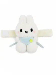 Cute Plush Bunny Backpack Strap Fastener, Soft Shoulder Strap Holder with Velcro, Kawaii Bag Accessory Lightweight Strap Clip for Kids Girls School Bag Travel Purse