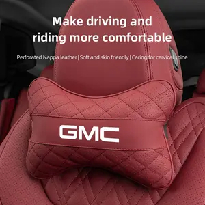 Car Seat Headrest Lumbar Support Quilt Suit Car Interior For GMC Terrain Sierra Canyon Yukon Acadia Savana Denali AT4 Granite