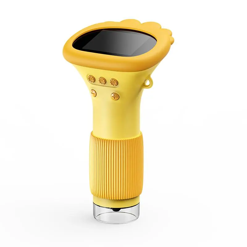 Children's Portable Microscope, Suitable for Kids and Adults, Mini Handheld Pocket Digital Microscope, IPS Screen Electronic Magnifier, with 8 Adjustable LEDs and Photo and Video Capture Functions, as Children's Birthday Visual Learning Tools