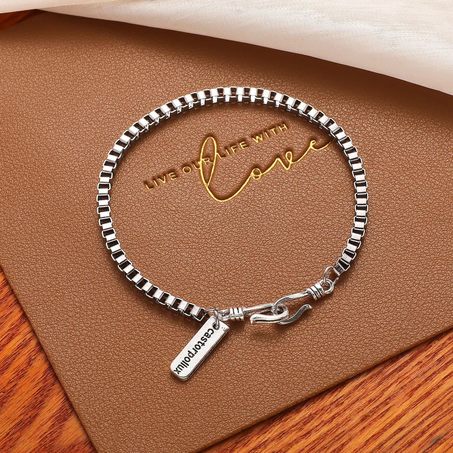 2111 1 # Retro English Box Chain  3mm