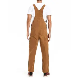 Men’s Fashion Duckbill Bib Overall – Relaxed Fit Workwear with Adjustable Straps and Tool Pockets for Farming, Construction, and Industrial Work