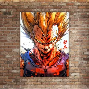 Majin Vegeta Metal Wall Art, Dragon Ball Z Poster, Saiyan Prince, Anime Manga Print( Unframed - Print Only )