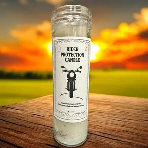 Rider Protection Candle for Safe and Secure Rides with Protective Elements and Spiritual Blessings