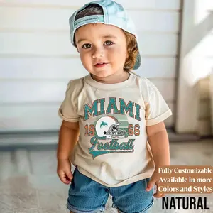 Aldut & KID GIRLS size  Miami Youth Football Unisex Shirt Game Day Tee Youth Boys Fan Shirt Aqua and Orange Team Spirit Shirt for Fall s TC231 gift for Halloween, football season Football team gift,  Toddler