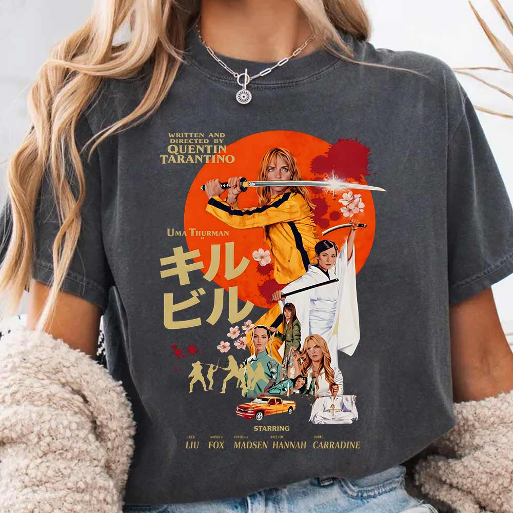 Kill Bill Shirt, Quentin Tarantino Tshirt,Uma Thurman,Retro Movie Shirt,Vintage Film Shirt - scs17406