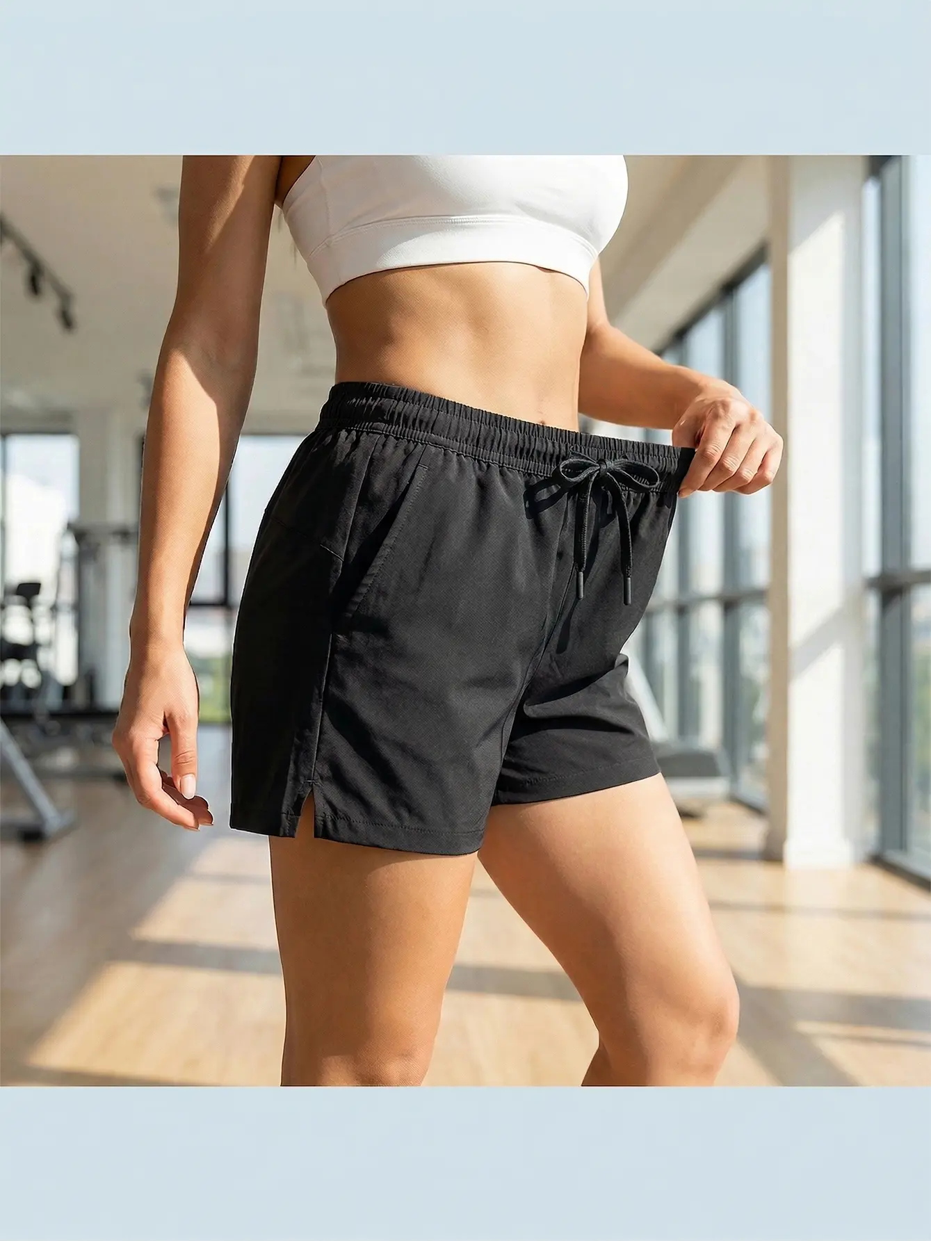 Women’s solid-color athletic shorts, 4-pack; available in multiple colors; quick-drying, breathable, and comfortable; made from nylon fabric combined with ice silk material, which helps keep them dry quickly. Suitable for women to wear—ideal for indoor ac Women’s solid-color athletic shorts, 4-pack; available in multiple colors; quick-drying, breathable, and comfortable; made from nylon fabric combined with ice silk material, which helps keep them dry quickly. Suitable for women to wear—ideal for indoor ac