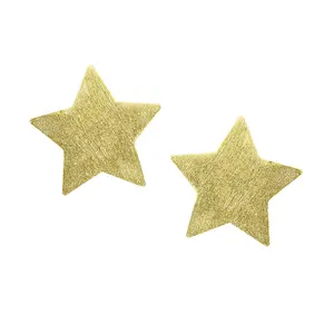 Sheila Fajl Lana Star Stud Earrings in Brushed Gold Plated