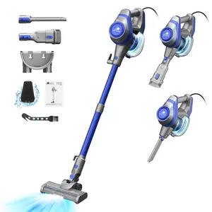 INTERCLEANER S650 Lightweight Corded Vacuum Cleaner - 23Ft Cord, LED Headlights, Large Dust Cup, Powerful Suction, Adjustable Stick, Pet Hair Compatible, Wall-Mount Storage (February Stock Up) for Hard Floors & Carpets, Lightweight Vacuum
