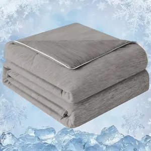 Cooling Comforter Queen Size, Sided Cooling for Hot Sleepers, Soft Breathable Lightweight Summer Cooling Comforter for Night Sweats Absorbs Body HEA