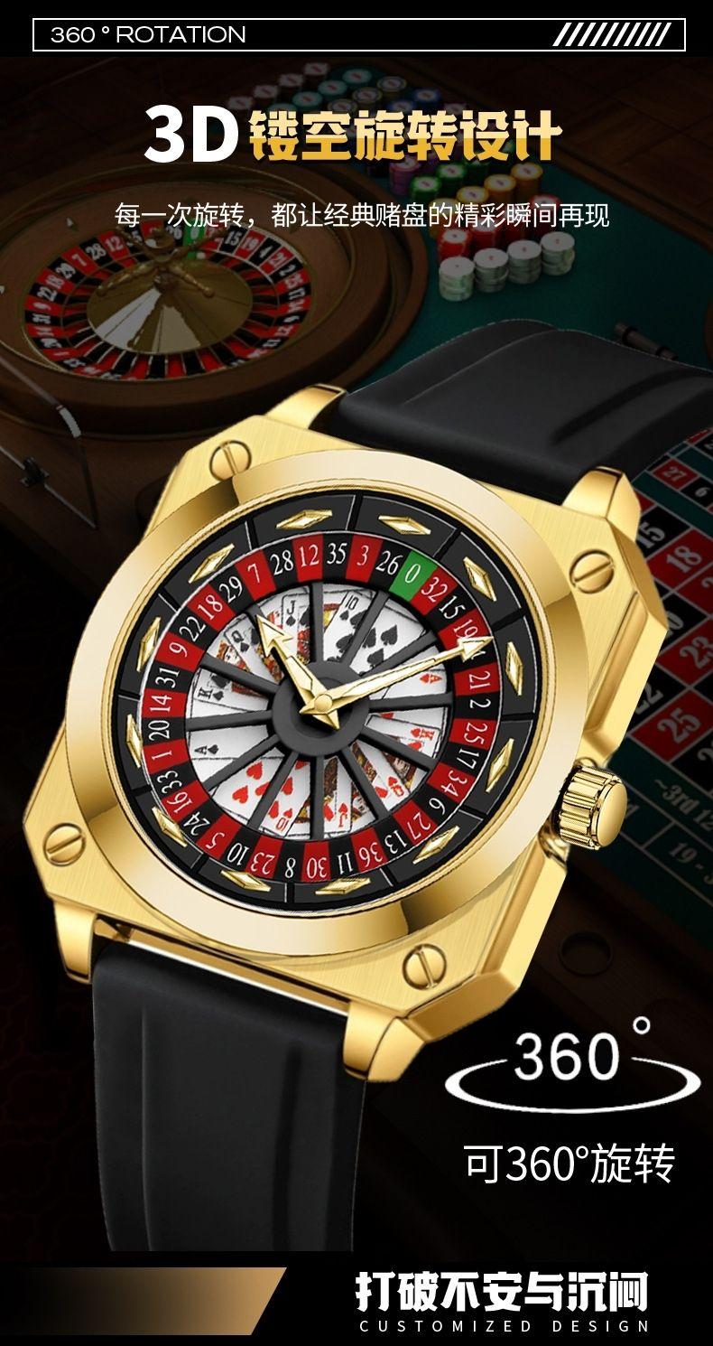 Swiss Brand New Rotating Fortune God Watch Fashion Men Wristwatch Creative Luminous Waterproof Automatic Quartz Watch
