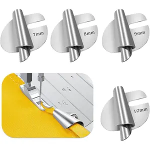 Rolled Hem Presser Foot, Sewing Rolled Hemmer Foot, 7/8/9/10mm Wide Rolled Hem Pressure Foot Sewing Machine Feet Hemming Machine Hand Sewing Machine Sewing Accessories