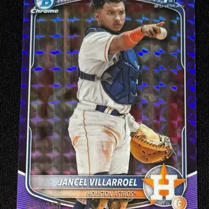 BASEBALL - 2025 Bowman Chrome - Jancel Villarroel Purple Refractor /250 Houston Astros MLB