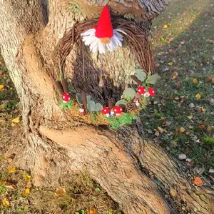 Gnome & Mushroom handmade Wreath