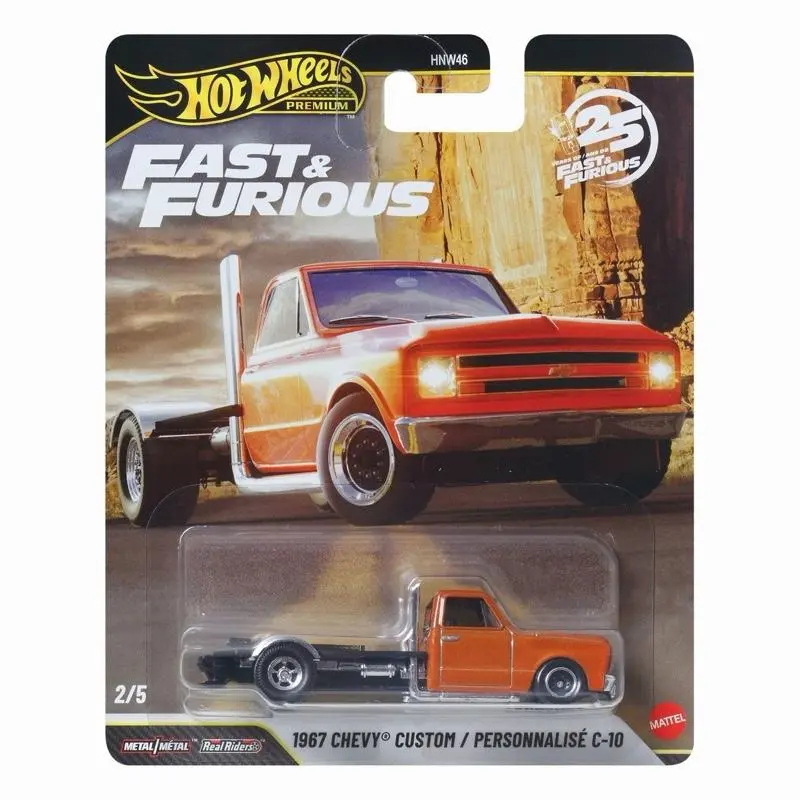 Hot Wheels Premium Fast & Furious 1967 Chevy Custom C-10 Diecast Car, Collectible Model Car for Diecast Model Enthusiasts, Car Model, Diecast Models