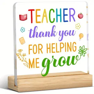 Inspirational Teacher Appreciation Gift, Poplar Design, Perfect for Teachers & Colleagues, Ideal for Home Office Decor, Acrylic Plaque Decor