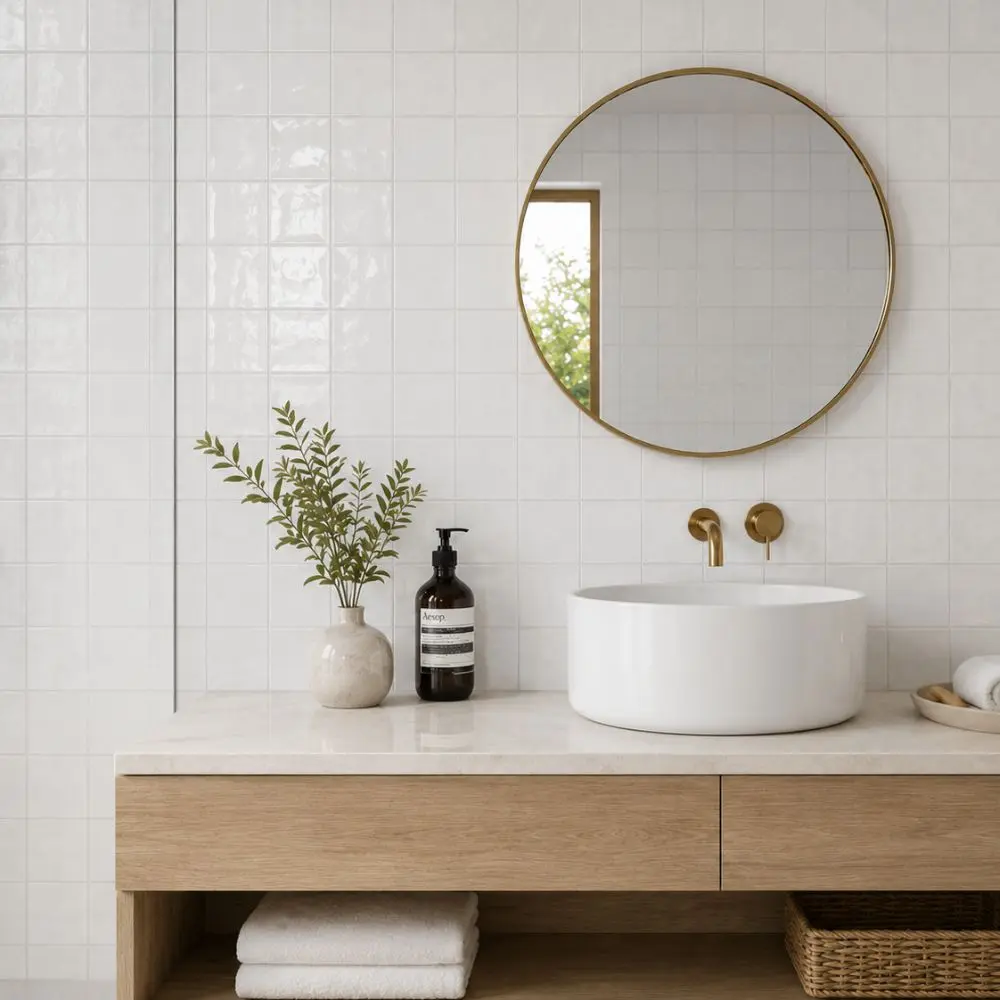 Solenne Ivory 6x6 Porcelain Tile Glossy Sample