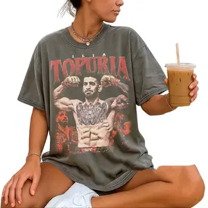 Ilia Topuria Vintage Shirt – Fighter Graphic Tee – Streetwear Gym Outfit for Fans