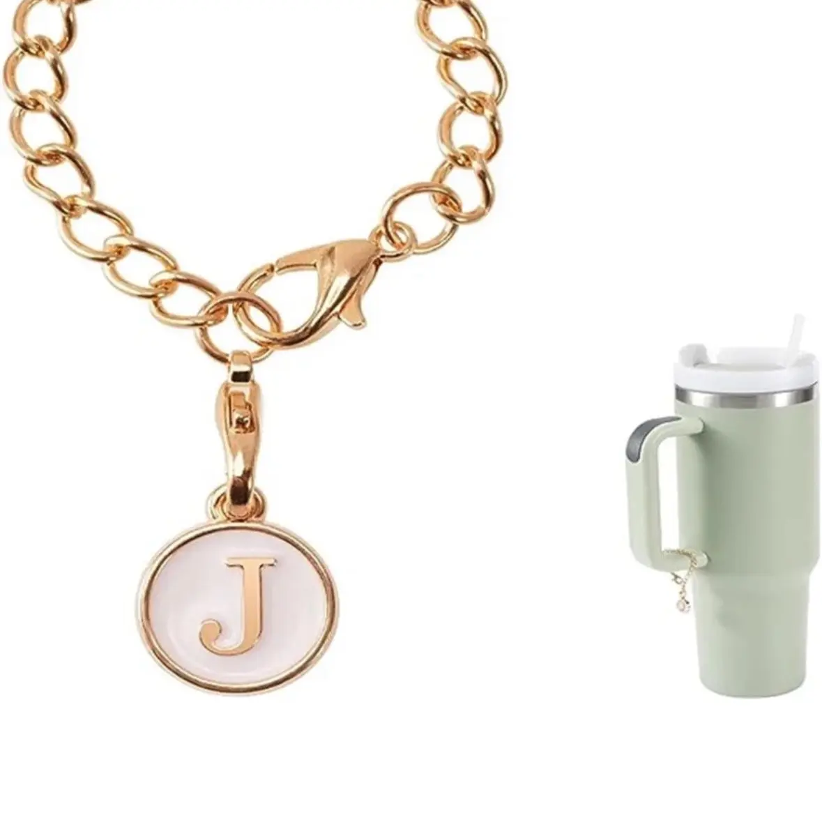 White Letter Charm Accessories for Cup White Letter Charm Accessories for Cup