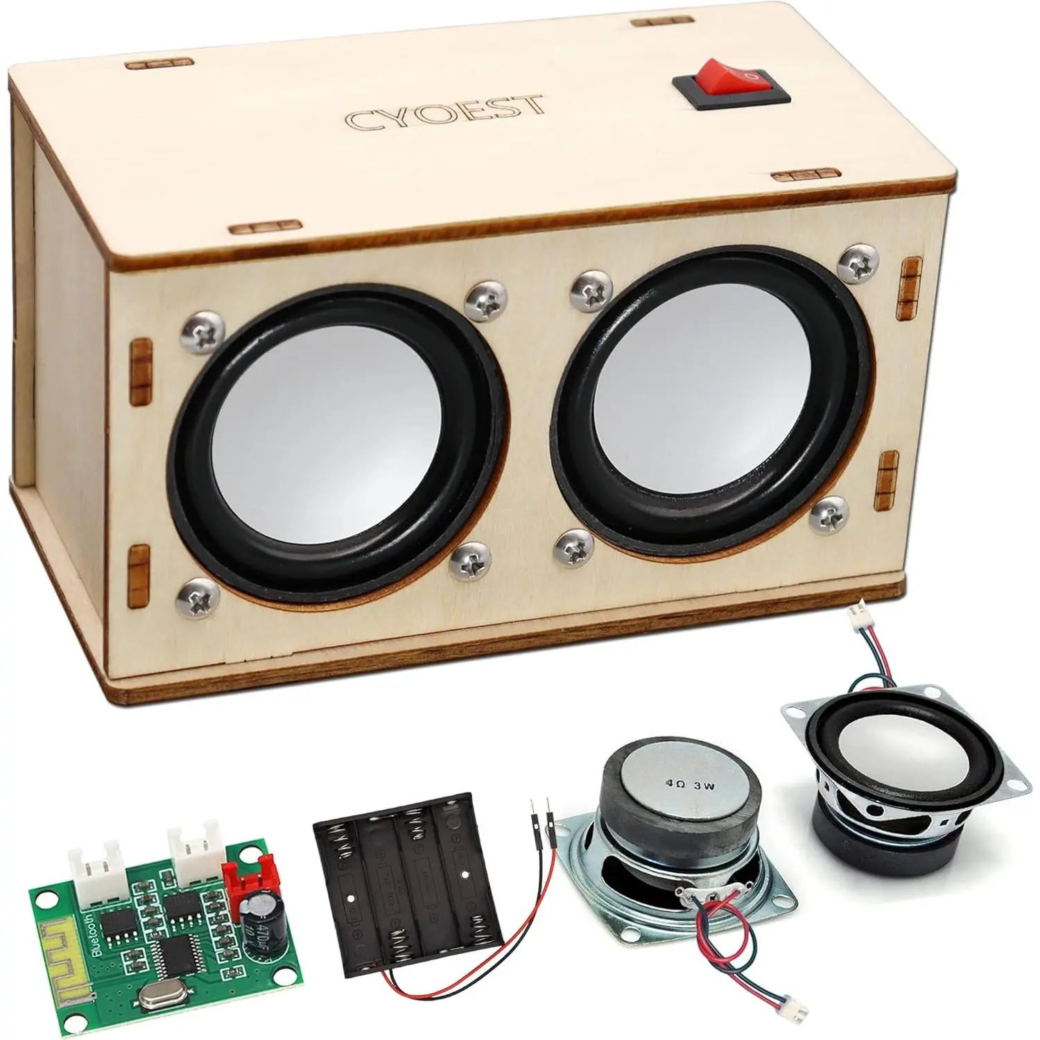 STEM Projects for Kids & Adults Build Your Own Bluetooth Speaker - Science Experiment Electronics Kit| Beginner's Starter DIY Set,STEM Gifts for Teenage Girls + Boys Ages 10 and Up (Dual Speakers)