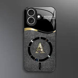 Suitable for [iPhone 17] high-end MagSafe phone case🥰，Choose from any of the 26 letters， Minimalist, premium design—drop-resistant and fingerprint-proof YM99