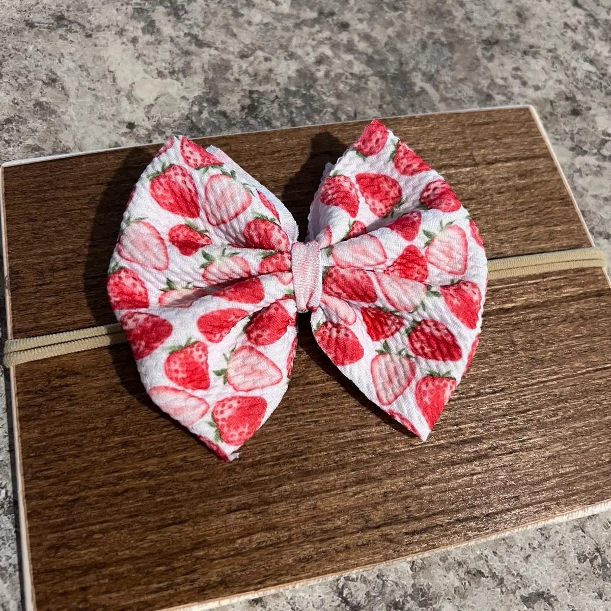Strawberry Pink Nylon Bow