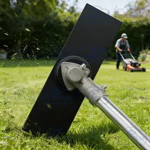 Garden Power Tool Accessories Two Toothed Rectangular Manganese Steel Blade for Brush Cutter Lawn Mower Blade (305mm Rectangular ), Durable Lawn Care Tool, Essential Gardening Equipment, Perfect for Efficient Grass Cutting