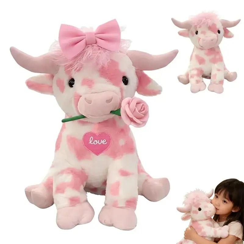 13- inch Highland Cow Stuffed Animal: Ultra - cute Fluffy Plush Gift! Realistic Figure & Weighted Design for Anniversary Birthday Gift Home Decor