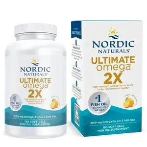 Nordic Naturals Ultimate Omega 2X, Lemon Flavor, 2150 mg Omega-3 - 180 Soft Gels