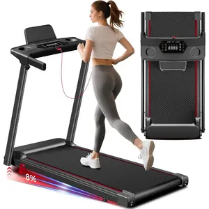 Treadmill with Incline 3-in-1 Portable Treadmills for Home Small, Incline Walking Pad Treadmill with Handle Bar, Walking Pad Foldable with 3.0HP Quiet Brushless, LED Dispay, 300LBS Capacity