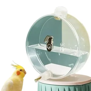 250ML Bird Waterer, Hanging Transparent Parrot Drinker, Large Capacity Leak-Proof Bird Cage Water Bottle, Pet Accessories, Bird Feeding Tool