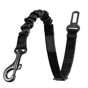 Car Seat Belt Dog Leash Adjustable Length Pet Safety Leash for Active Pets Car Safety Traction Rope Interior Accessories