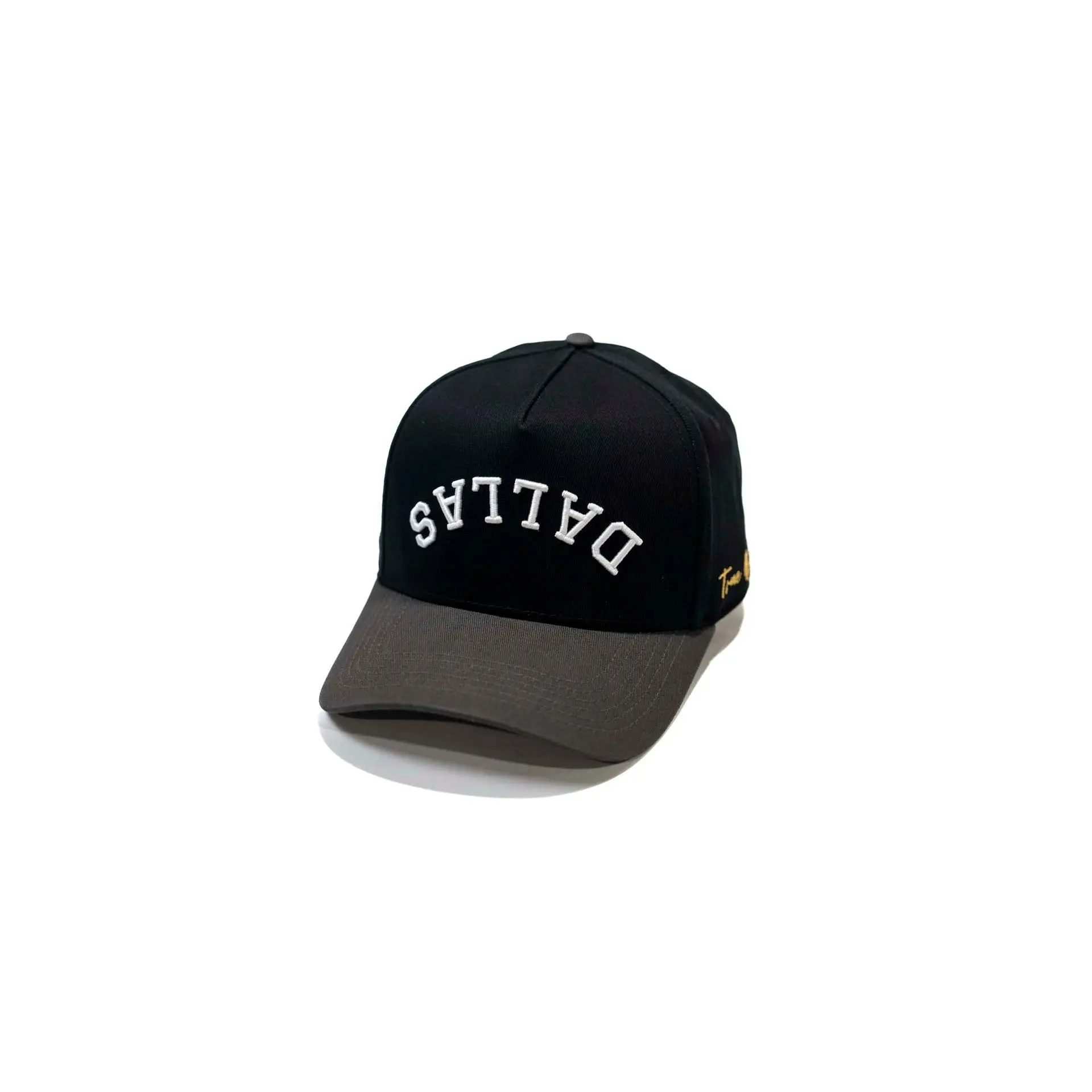 Precurved Dallas snapback -  CHARCOAL / BLACK