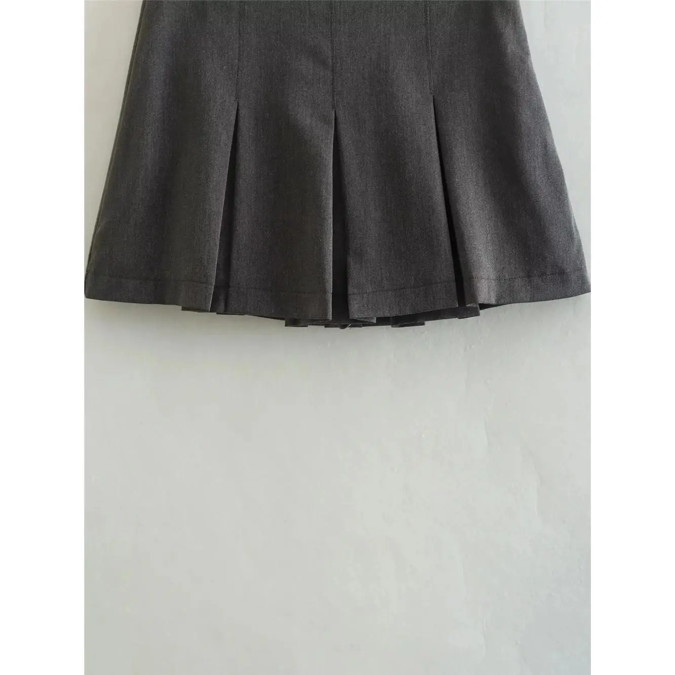 Y2k New Elegant Vintage Dark Grey Mini Skirts Shorts Summer Women Ruffles Pleated Sexy Shorts Skirts Female Fashion Streetwear