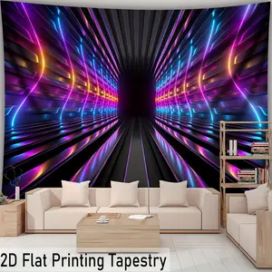 1 oversized 3D visual impact light photo tapestry, large size 2D flat print polyester hanging painting, suitable for living room, bedroom, office home party decoration, with free hanging clip