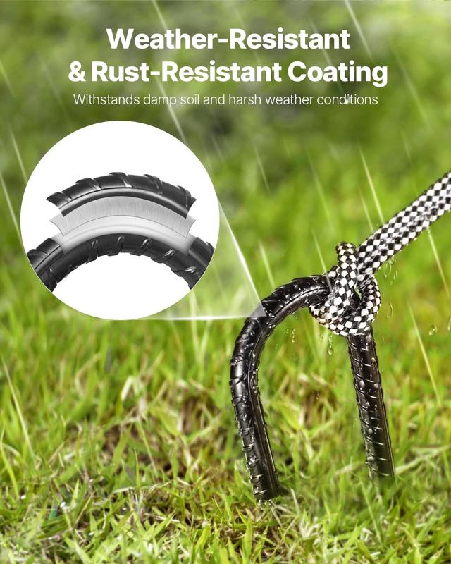 12-Inch Rebar Stakes 16 Pack Heavy Duty J Hook Galvanized Steel Ground Anchors For Lawn Garden Fencing Tent Guy Lines Landscaping Construction And Outdoor Use Corrosion Resistant Durable Steel