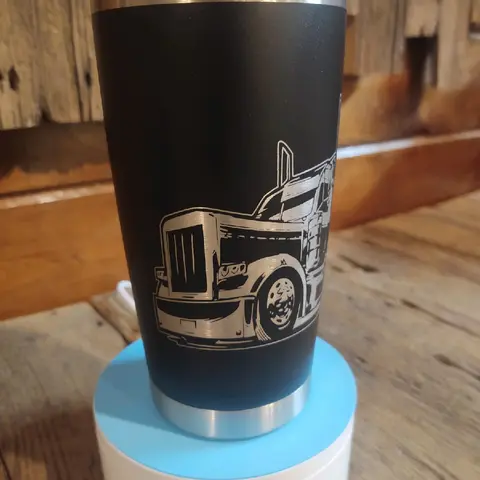 20-30oz Peterbilt Gear Jammer Tumbler with Lid, Many Design Options Available, Stainless Steel, Portable Drinkware, Personalized Laser Engraving, Stylish Design, Reusable - Flasks, Washable, Bottled Mug Beverage Cup