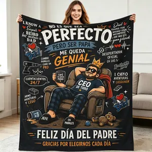 Regalo dia del padre, manta para papa, frases divertidas papa, manta franela regalo papa, manta ceo de todo papa, manta dia del padre, regalo sentimental para papa, manta hogar para papa