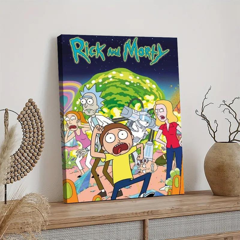 Rick And MortyPoster for Bedroom Aesthetic Canvas Wall Art Living Room Painting Picture Print Modern Family Decor Artist Bathroom Landscape