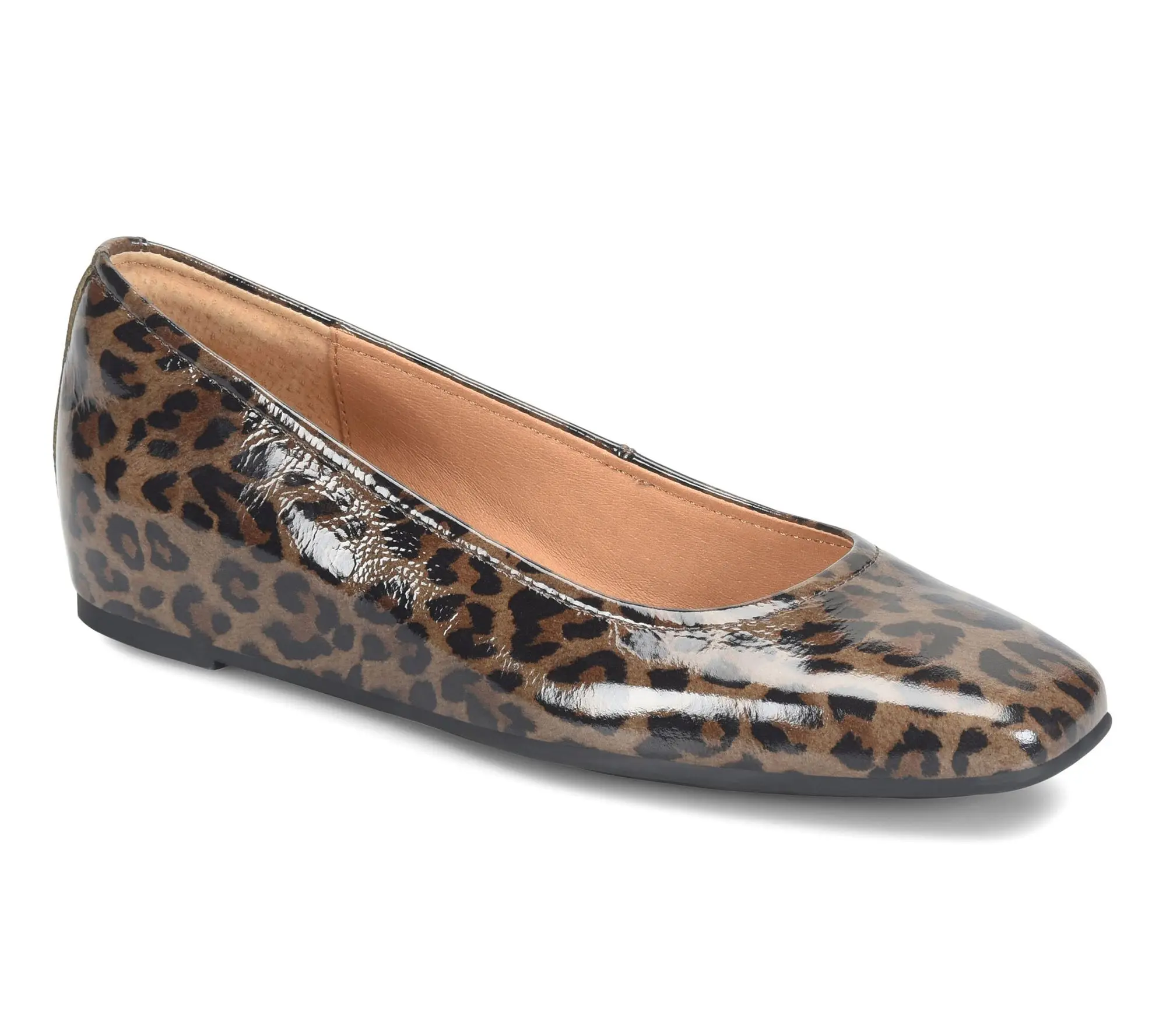 Sofft Hidden Wedge Leather Ballet Flat - Poppy