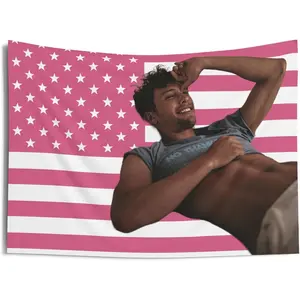 Menendez Brothers Pink Flag Wall Art Tapestry | Cooper Koch Poster Gifts | Unique Monsters Gift | Free Menendez Brothers Yard Sign | Nicholas Chavez Flag Poster