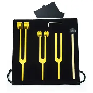 Chakra Tuning Fork Set (128hz, 256hz, 512hz), Aluminum Alloy Nerve Tuner for Sound Therapy & Musical Instruments Accessories Included