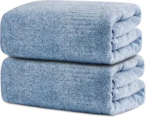SEISSO Bath Towels, 2 Count Large Bathroom Towel 35 x 63 Inches,  Absorbent Soft Towels, Bath Sheets Towels for Adults Light Blue Big Towels  for Body Home Goods Pink