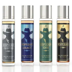 Mahajan Desperado Men’s Cologne Travel Set, 4 x 15ML Eau de Parfum Travel Sprays, Frontier, Legacy, Eden & Desperado, Long Lasting Fragrance Sampler Gift Set for Men