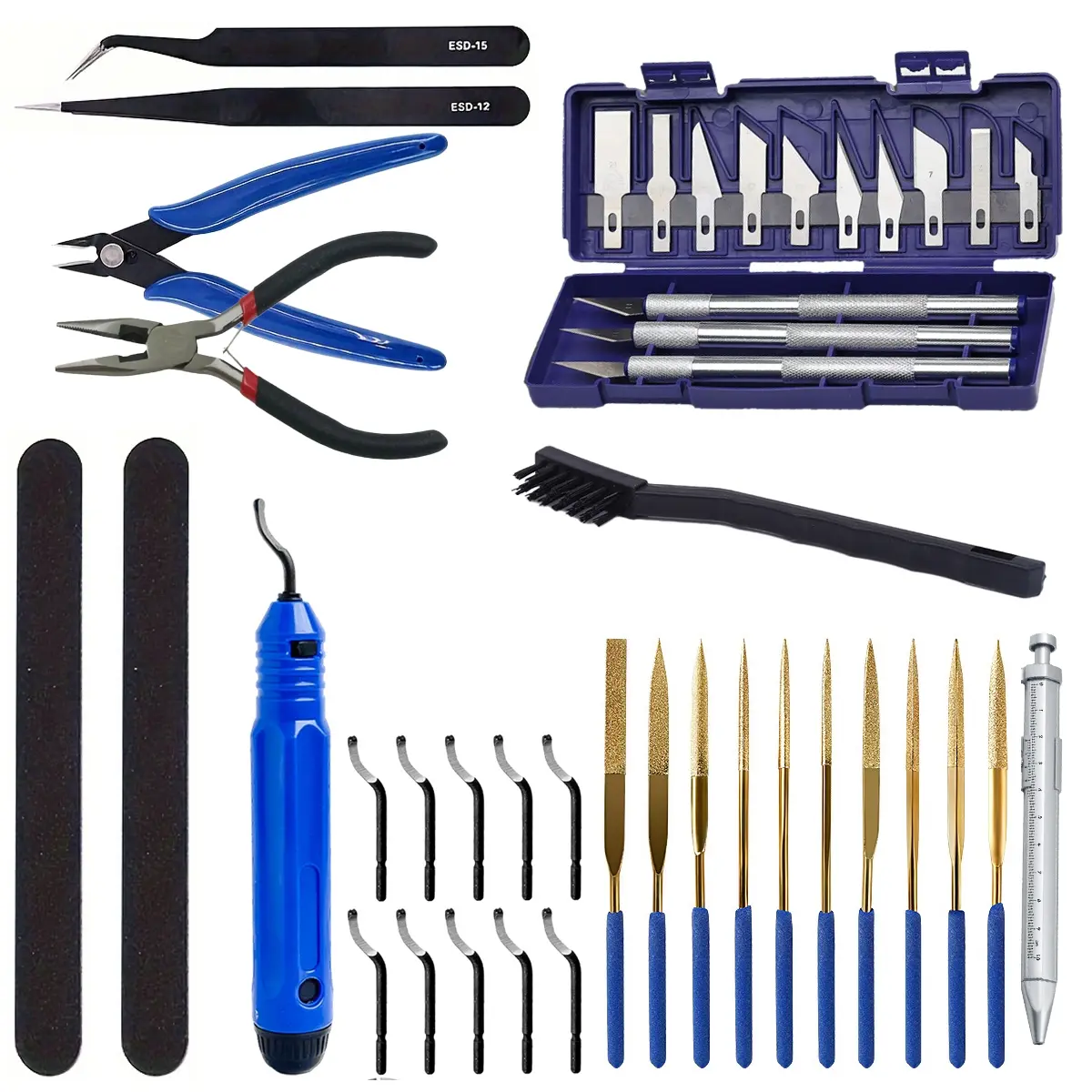 42-Piece 3D Printer Cleaning Tool Set, Comprehensive Maintenance Kit for 3D Printers, Essential Tools for Cleaning and Repair, Multifunctional Toolkit, Full Kit, Complete Kit