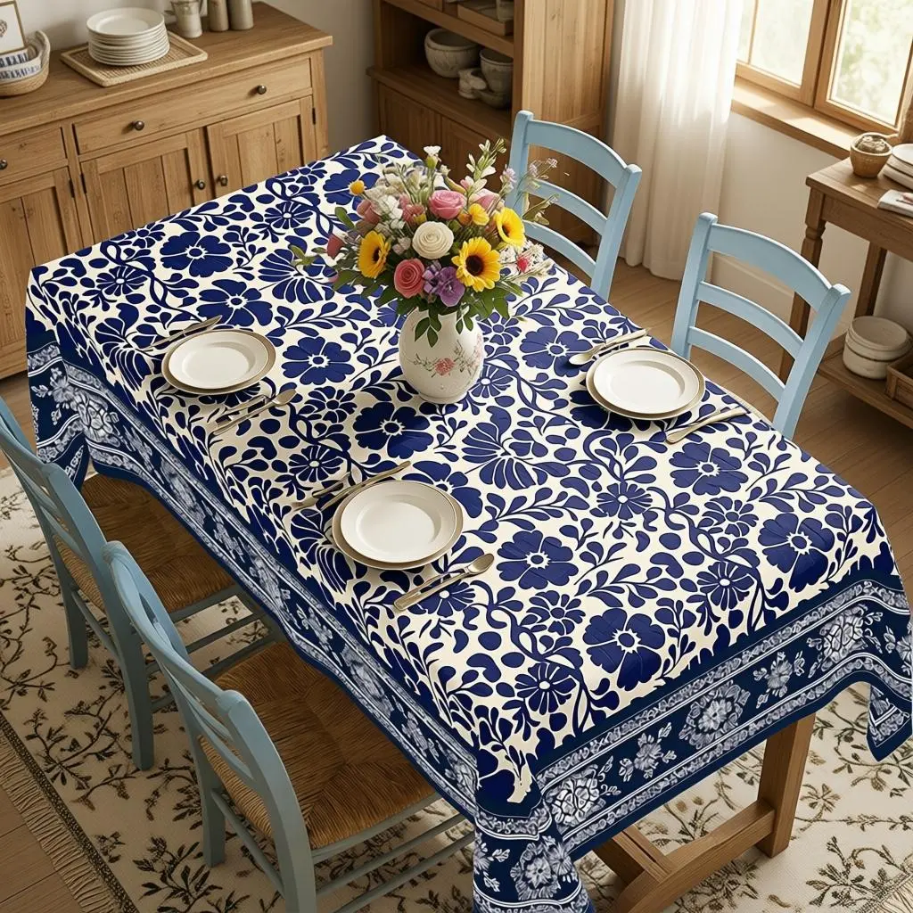 Washable Polyester Classic Floral, Lemon Pattern Tablecloth, Round, Rectangular, Oval Shapes Available, Clearance Sale, suitable for banquets, restaurants, parties, festivals, outdoor events and birthdays